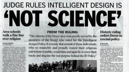 "Not Science" newspaper headline