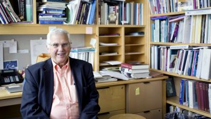 Bruce Alberts in his office