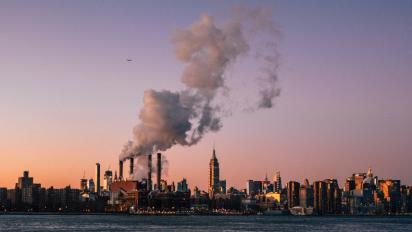 New York City skyline.